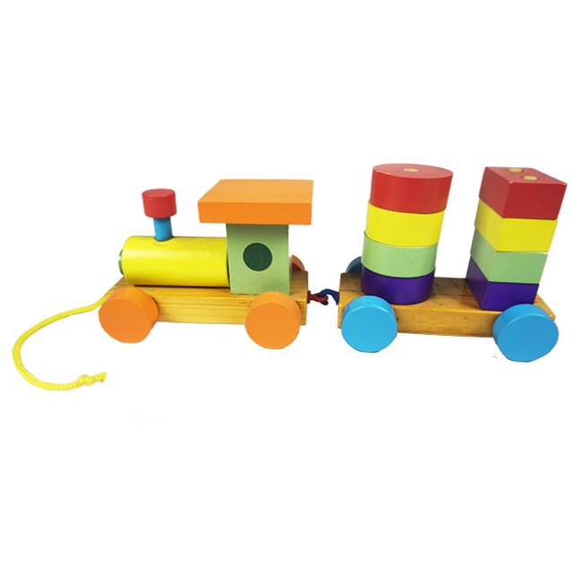 XL10127 Mini Educational Kids Toy Wooden Toy Train Push Train Toy Building Blocks Train Sets Toys